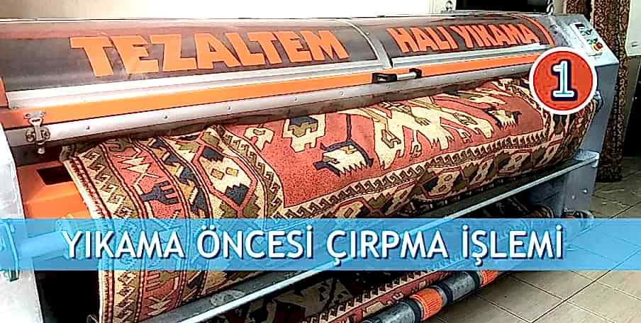 Çekmeköy halı yıkama, yıkama öncesi çırpma işlemi